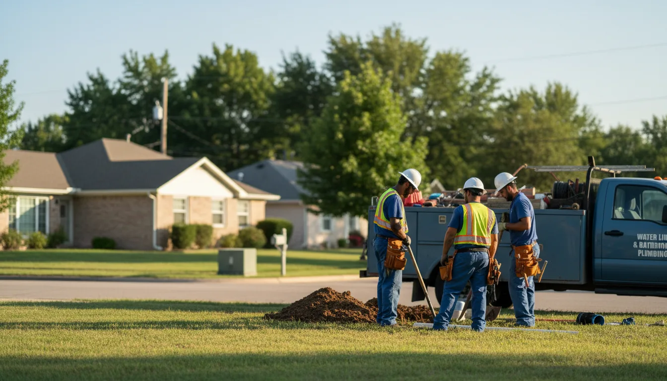 Residential water line and bathroom plumbing service in Lisman, AL